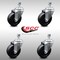 Service Caster 4 Inch SS Soft Rubber Wheel Swivel 1/2 Inch Threaded Stem Caster Set SCC SCC-SSTS20S414-SRS-121315-4 - alternate 3